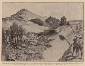 A Boer Laager szörnyű sarka Paardebergben a folyó medrében